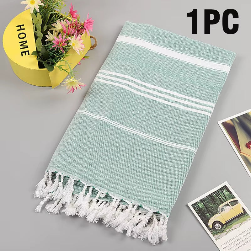 100X180Cm Turkish Sports Sauna Bath Towel with Tassel Soft Terry Cloth Adult Beach Extra Large Women Winter Scarf