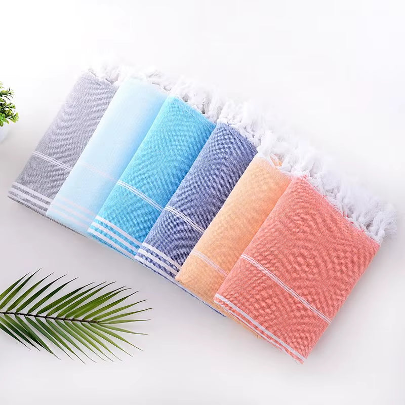 100X180Cm Turkish Sports Sauna Bath Towel with Tassel Soft Terry Cloth Adult Beach Extra Large Women Winter Scarf