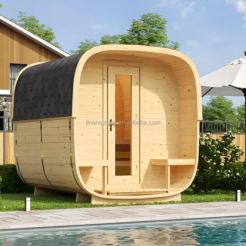 Canadian Cedar Wood Luxury Outdoor Steam Sauna 2-6 People Electric Sauna Wood Stove Sauna Hot Sale