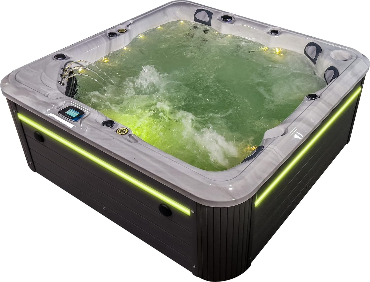 MANHATTAN Luxury 6 Seat Twin Lounger Hot Tub Spa 32Amp