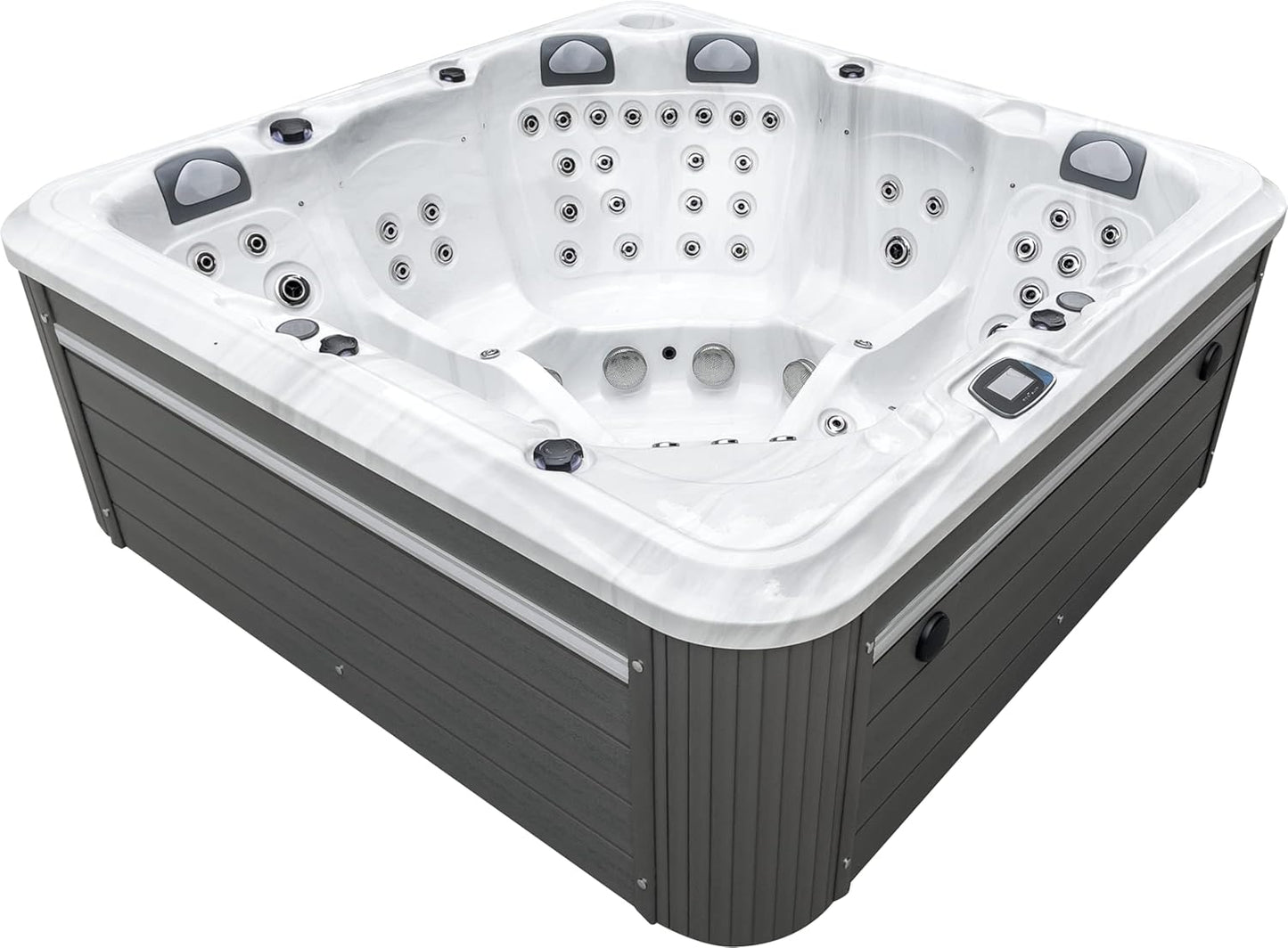 MANHATTAN Luxury 6 Seat Twin Lounger Hot Tub Spa 32Amp