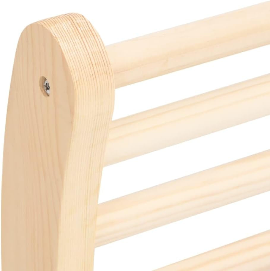 Solid Wood Pine S-Shape Sauna Backrest Wooden Bench