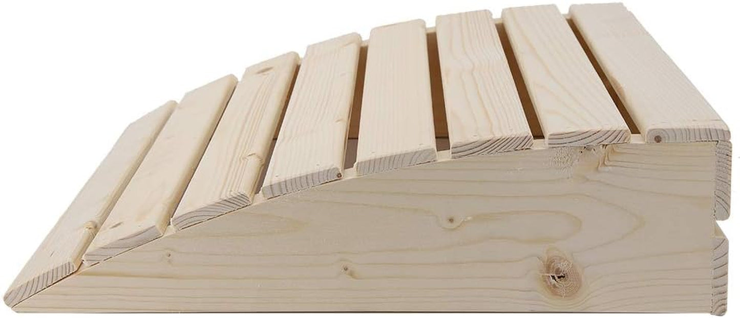 Sauna Backrest Pillow for Neck and Head Support, Premium Wooden Headrest for Sauna Room, Relieve Shoulder Pain and Promote Spinal Health