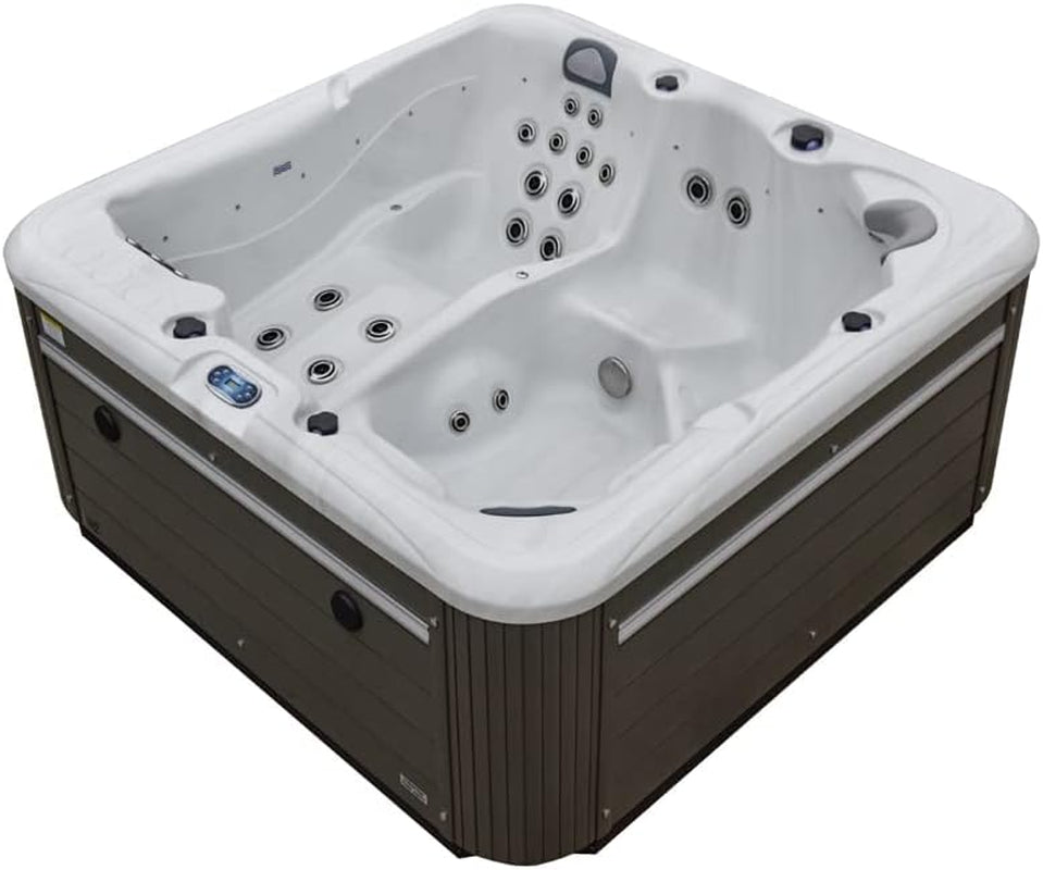 COSMO+ 6 SEAT HOT TUB 32AMP with LOUNGER AMERICAN BALBOA SPA MUSIC LIGHTS