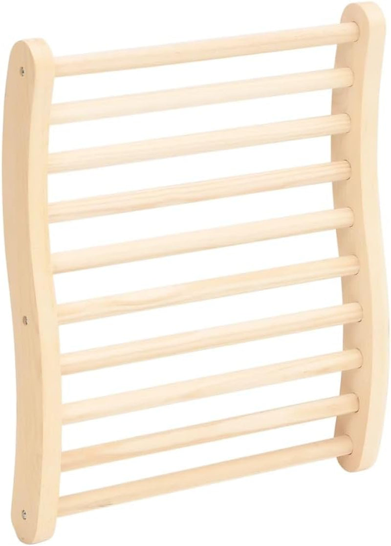 Solid Wood Pine S-Shape Sauna Backrest Wooden Bench
