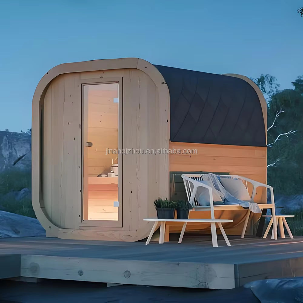 Canadian Cedar Wood Luxury Outdoor Steam Sauna 2-6 People Electric Sauna Wood Stove Sauna Hot Sale
