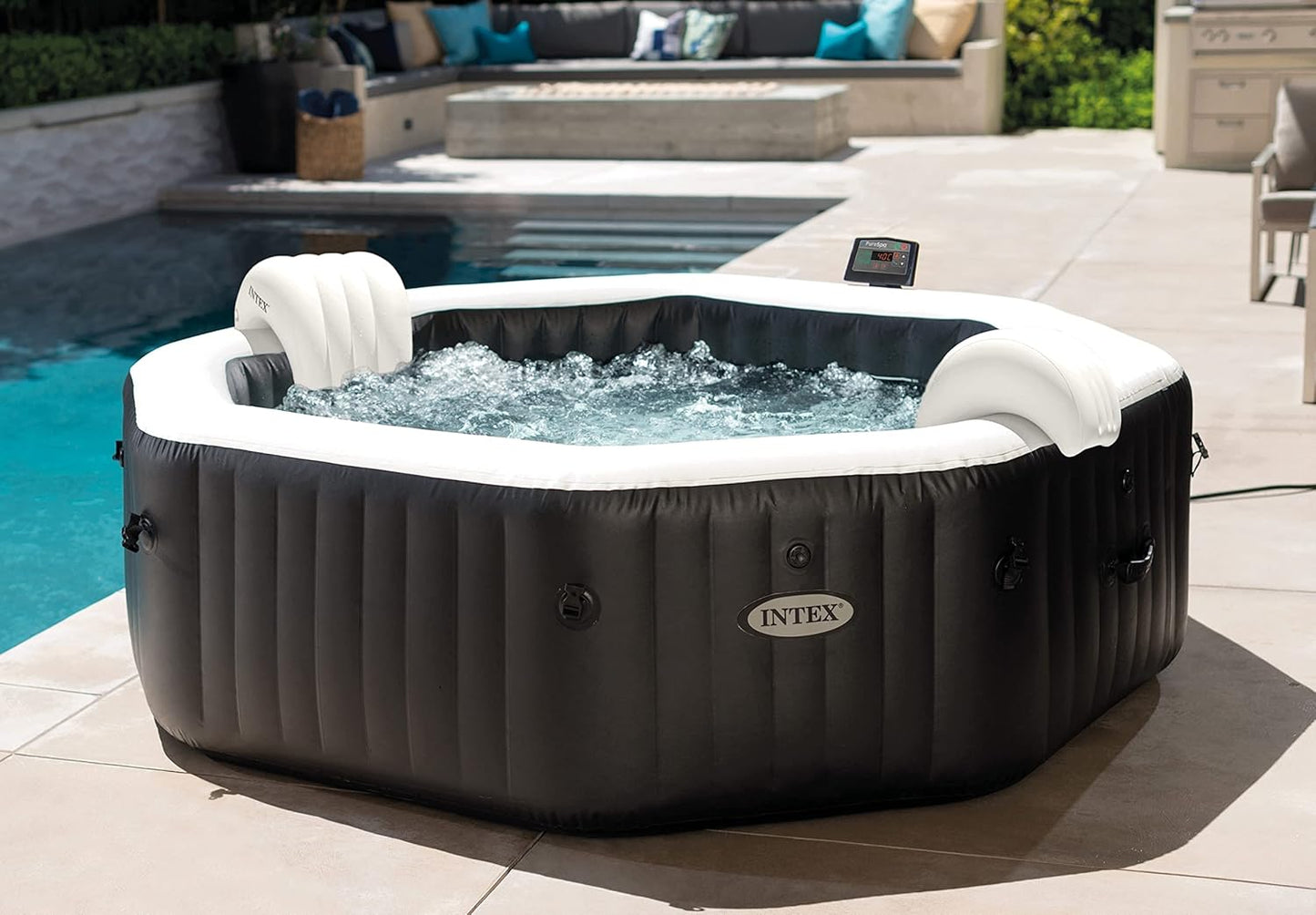 86IN X86IN X28IN Purespa Jet and Bubble Deluxe Set, Inflated Size: 218Cm X 218Cm X 71Cm (28462BS)