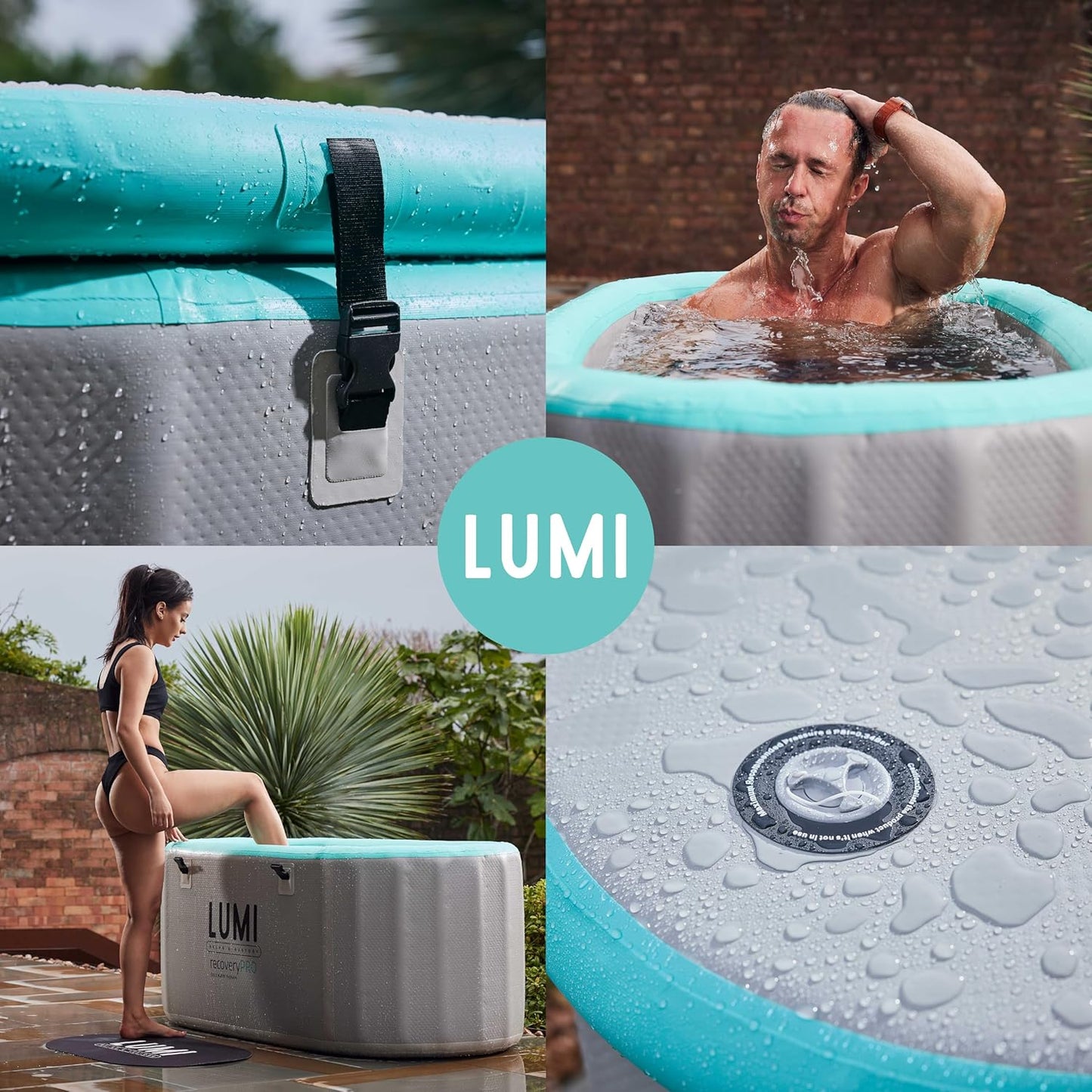 Recovery PRO Ice Bath - in Grey - PRO Ice Bath for Professional Cold Water Therapy, Used by Ice Bath Enthusiasts and Professional Athletes