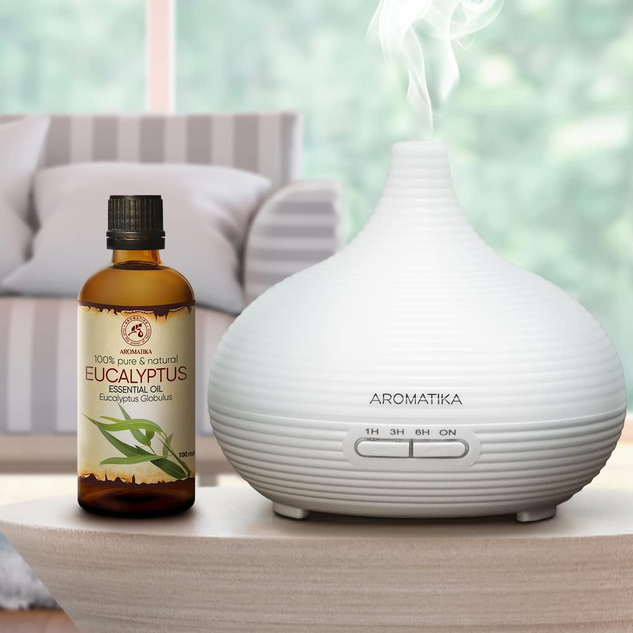 Eucalyptus Essential Oil 100Ml - Eucalyptus Globulus - 100% Pure & Natural Use for Tension Relief - Good Mood - Freshen Rooms - for Bath - Sauna - Scented Oils