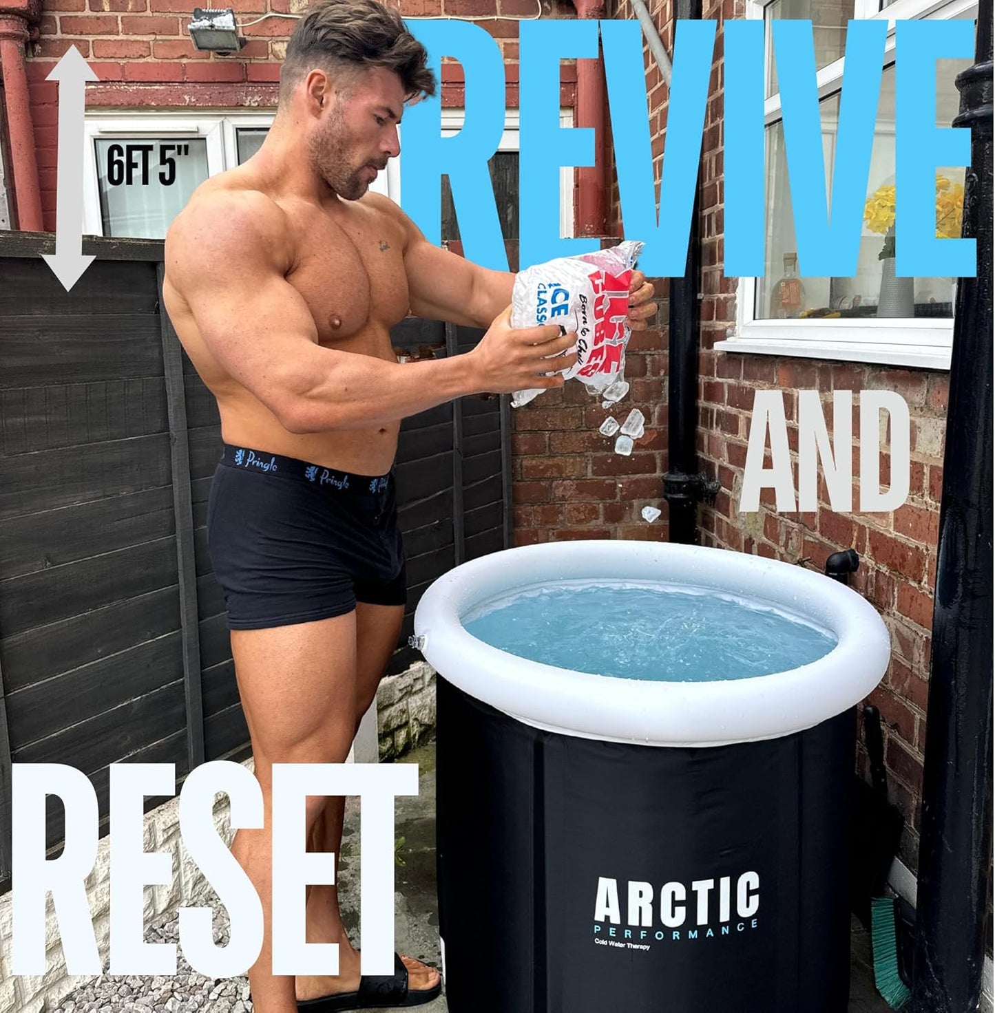 ® Ice Bath Tub for Recovery – 400L XL Portable Cold Water Therapy Tub for Athletes – 5-Layer Insulated Cold Plunge Pool with Thermo-Tech Thermometer & Bag – Outdoor Black