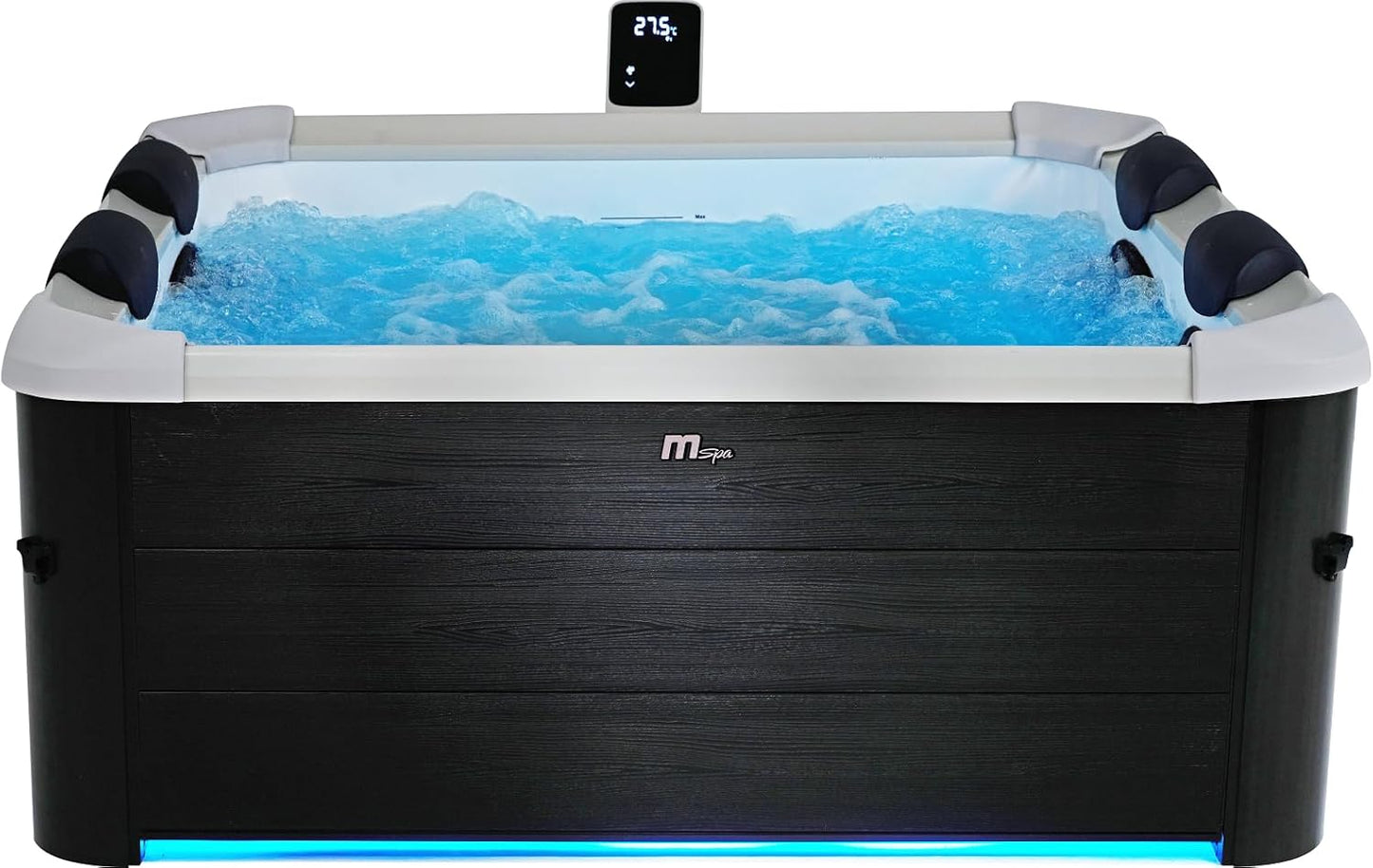 Oslo Hot Tub with Wi-Fi Control LED Lighting Hydrotherapy Jets and Cover Included - Portable Modular 13AMP Plug and Play