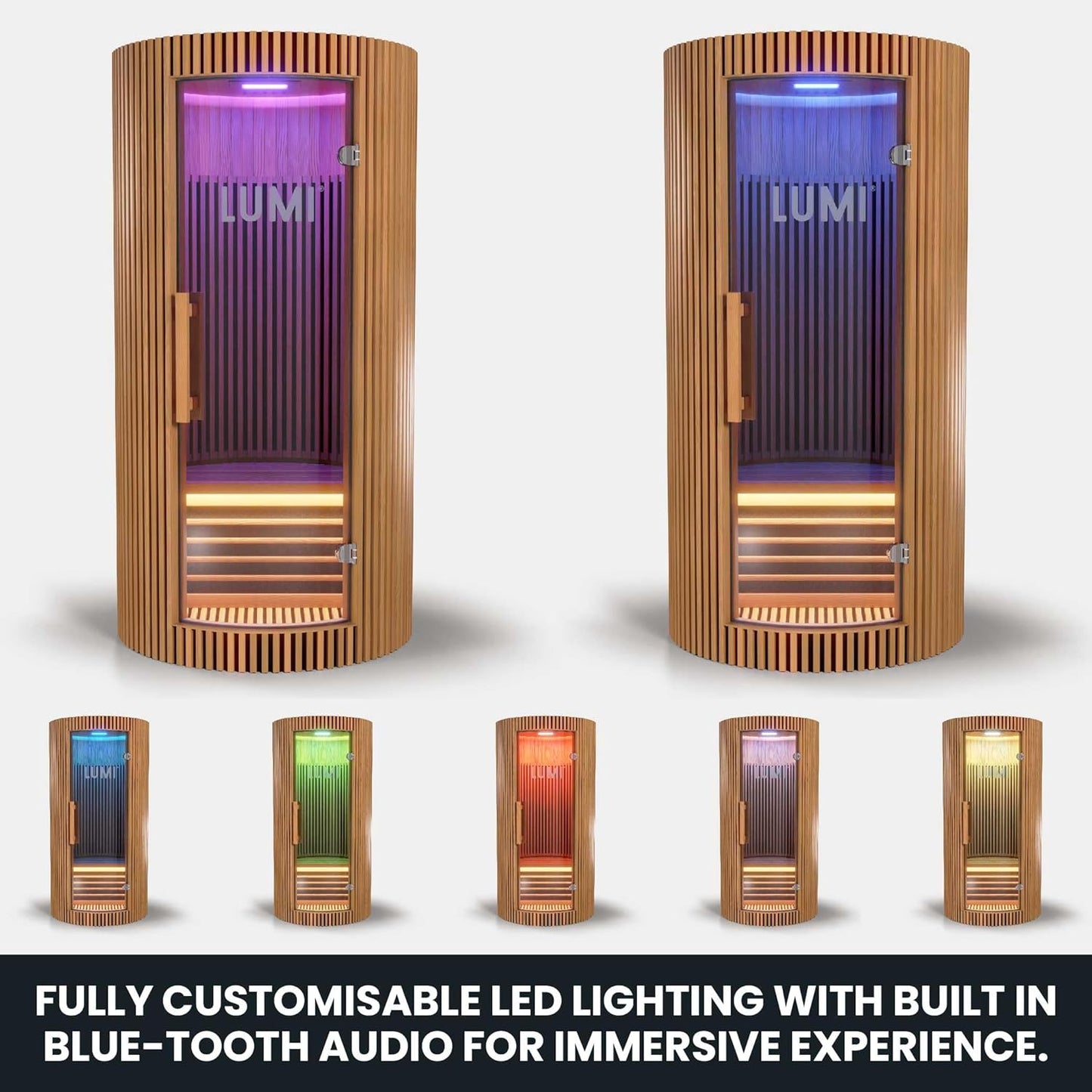 Sauna PRO™ Infrared Home Sauna | Premium Hemlock Wood | Compact Design | Far-Infrared Technology | LCD Touch Controls | Scandinavian Style | Deep Muscle Recovery & Detox | Indoor Personal Sauna