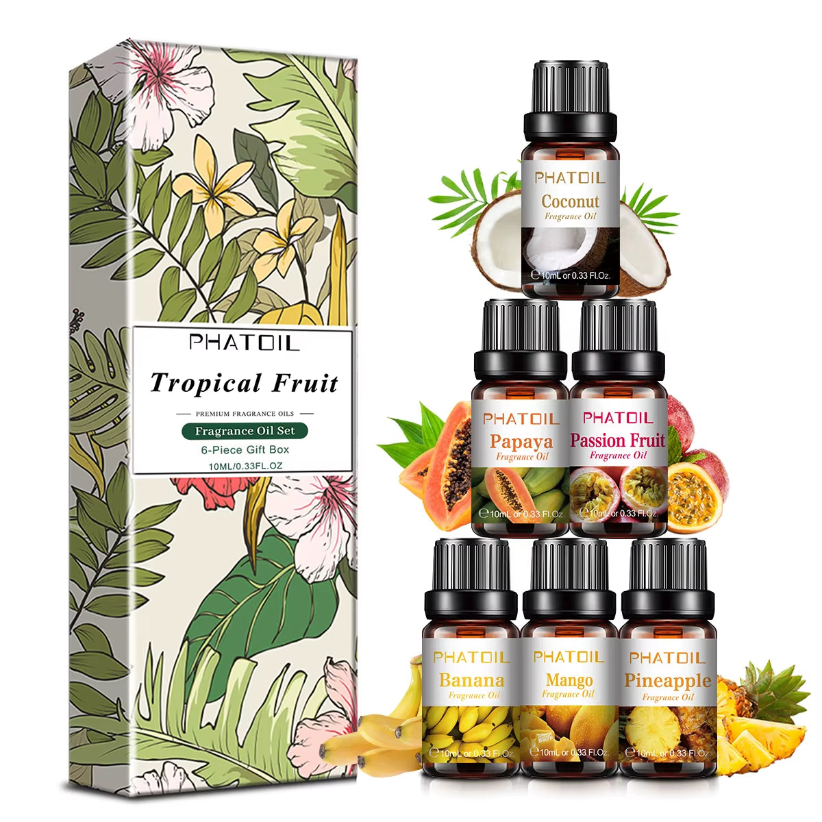 6Pcs Gift Box Set Romantic Moment Perfume Fragrance Oil Fresh Linen Black Opium Black Orchid Sea Breeze Angel D-Jadore