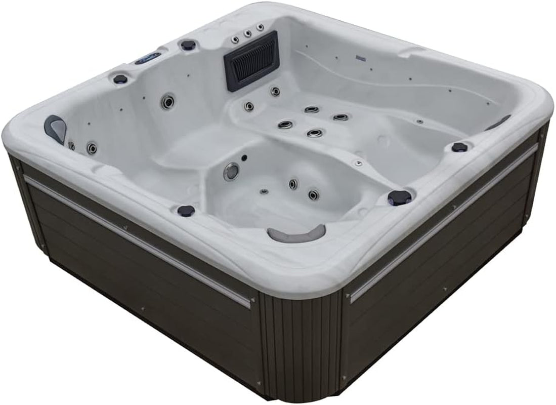 COSMO+ 6 SEAT HOT TUB 32AMP with LOUNGER AMERICAN BALBOA SPA MUSIC LIGHTS