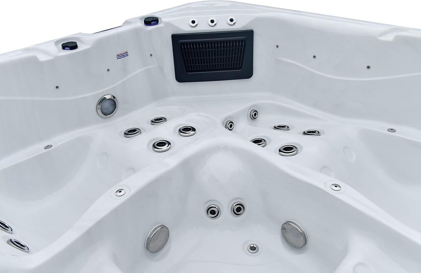 MAYA+ 5 SEAT HOT TUB 32AMP TWIN LOUNGER AMERICAN BALBOA MUSIC LIGHTS