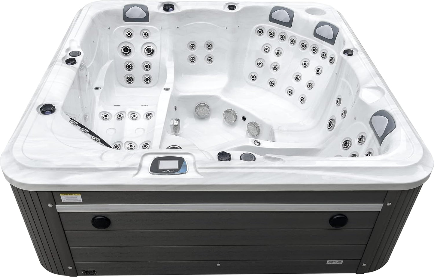 MANHATTAN Luxury 6 Seat Twin Lounger Hot Tub Spa 32Amp