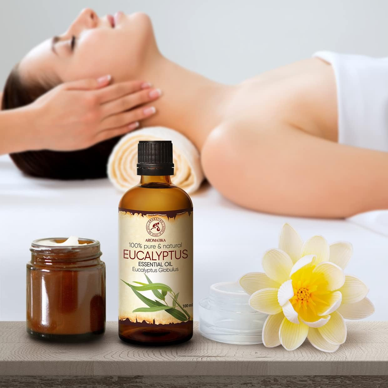 Eucalyptus Essential Oil 100Ml - Eucalyptus Globulus - 100% Pure & Natural Use for Tension Relief - Good Mood - Freshen Rooms - for Bath - Sauna - Scented Oils