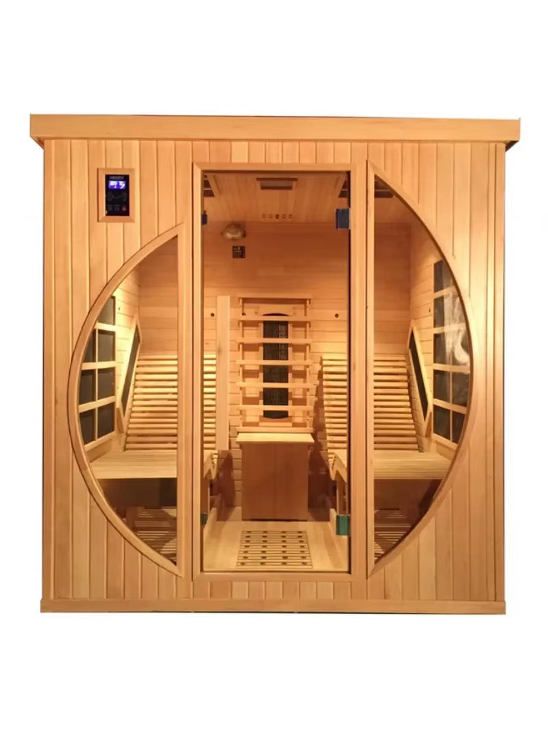 Luxury Home Solid Wood Lounge Chair 2 People near Infrared Sauna