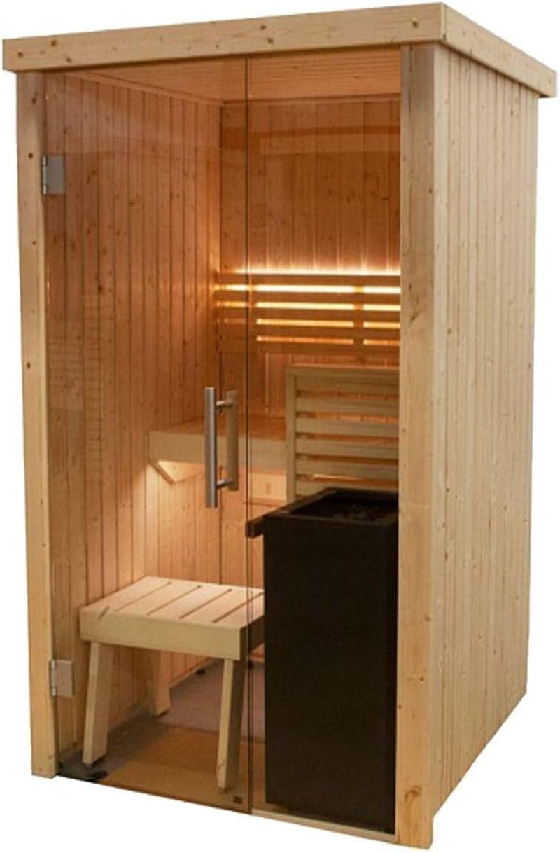 Harvia Sauna Cabin 121 Cm X 118 Cm X 202 Cm Mini 1 or 2 People Sauna Stove Included
