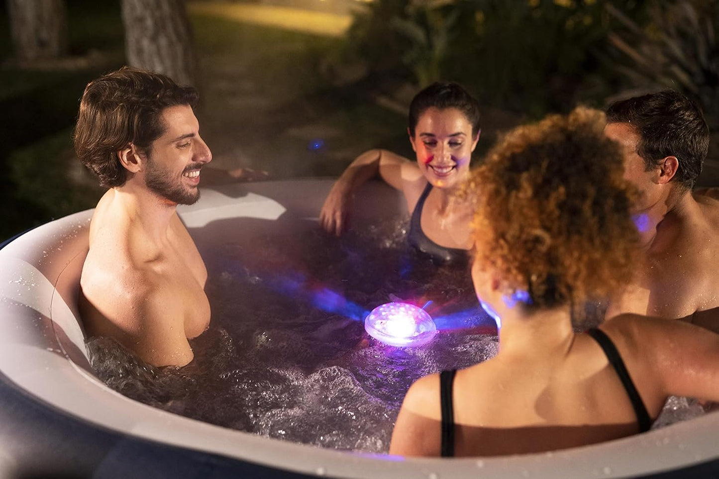 Saint Tropez Hot Tub with 120 Airjet Massage System with Floating LED Light. Includes Optional Wi-Fi Control with Alexa & Google Assistant. 4-6 Person, Exclusive to Amazon