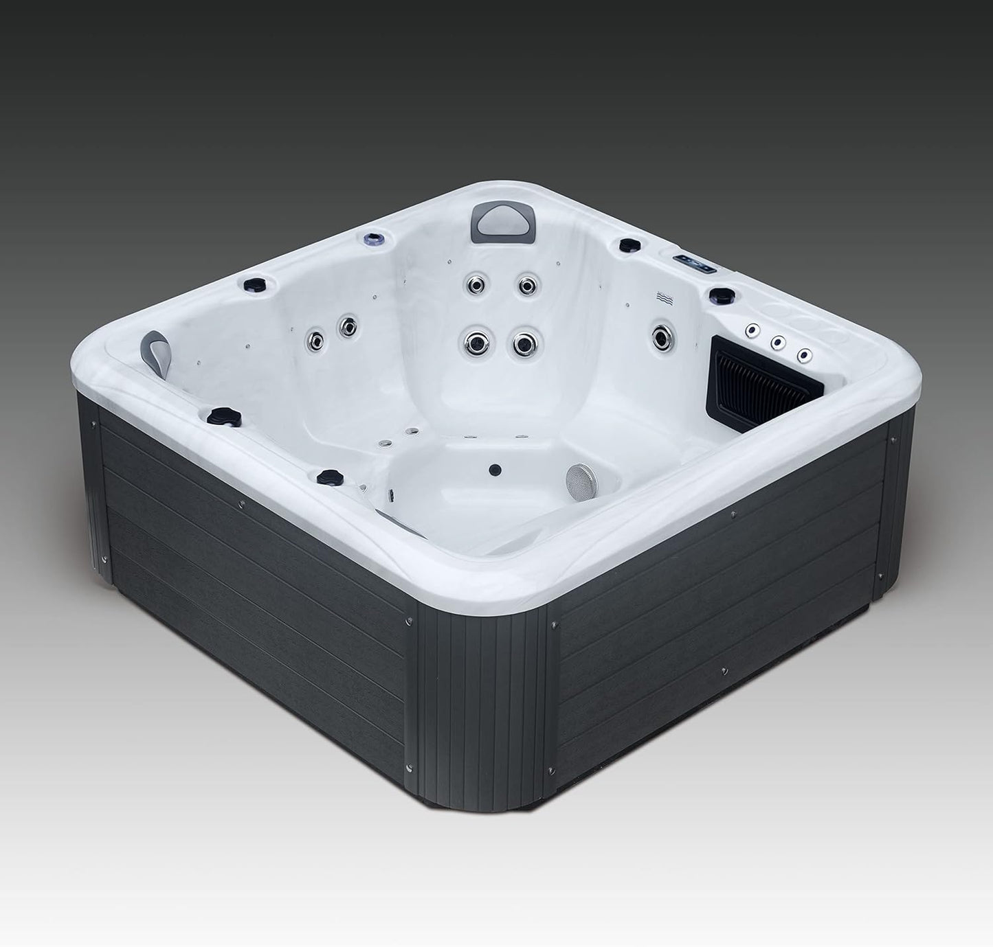 SPRITZ 6 SEAT HOT TUB 13AMP PLUG and PLAY with LOUNGER AMERICAN BALBOA