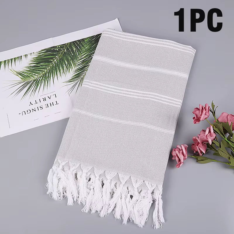 100X180Cm Turkish Sports Sauna Bath Towel with Tassel Soft Terry Cloth Adult Beach Extra Large Women Winter Scarf