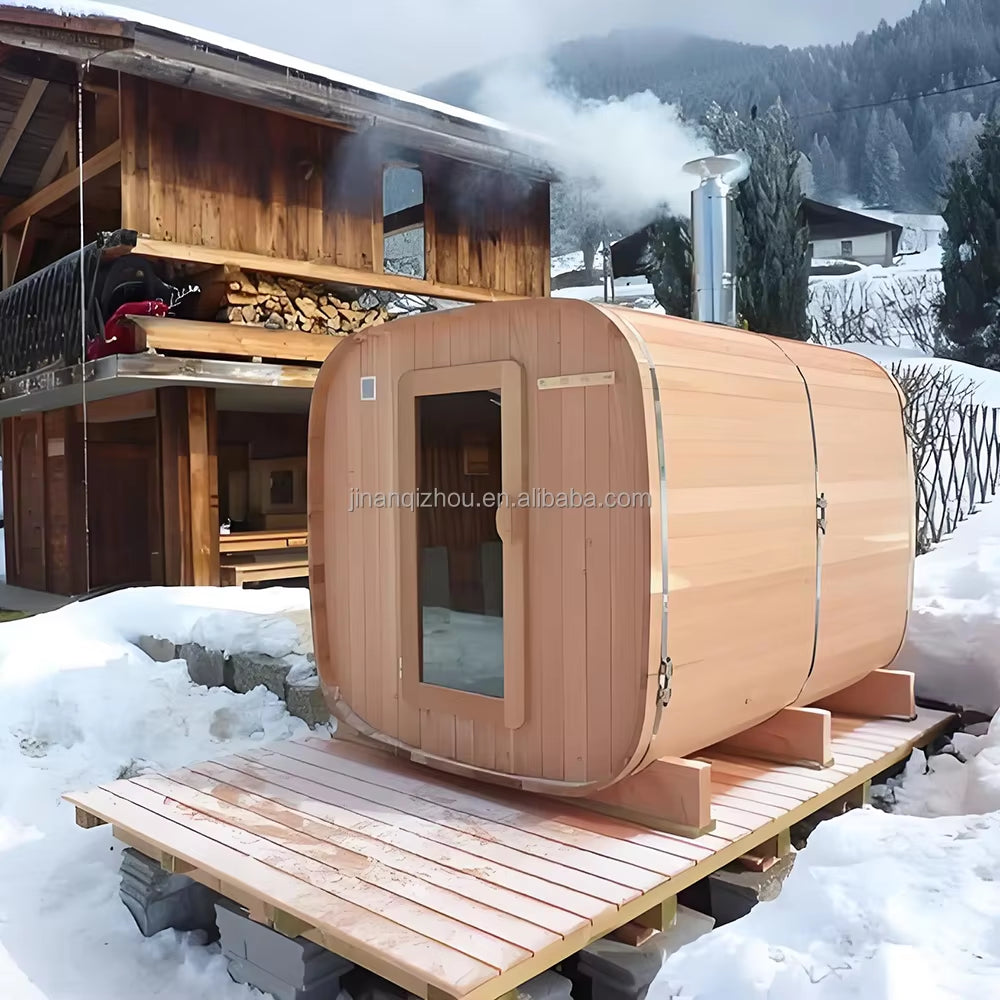 Canadian Cedar Wood Luxury Outdoor Steam Sauna 2-6 People Electric Sauna Wood Stove Sauna Hot Sale