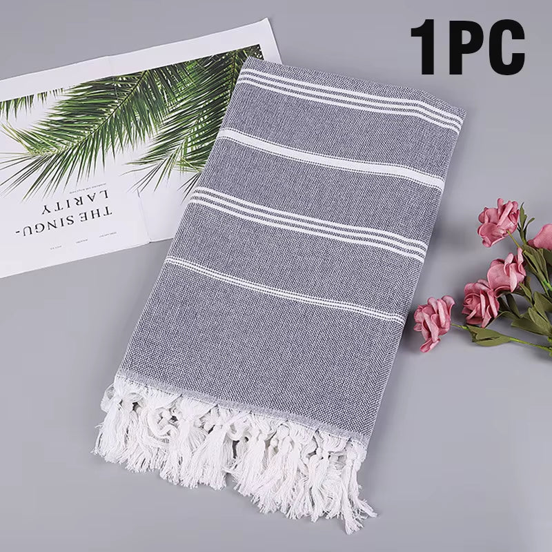 100X180Cm Turkish Sports Sauna Bath Towel with Tassel Soft Terry Cloth Adult Beach Extra Large Women Winter Scarf