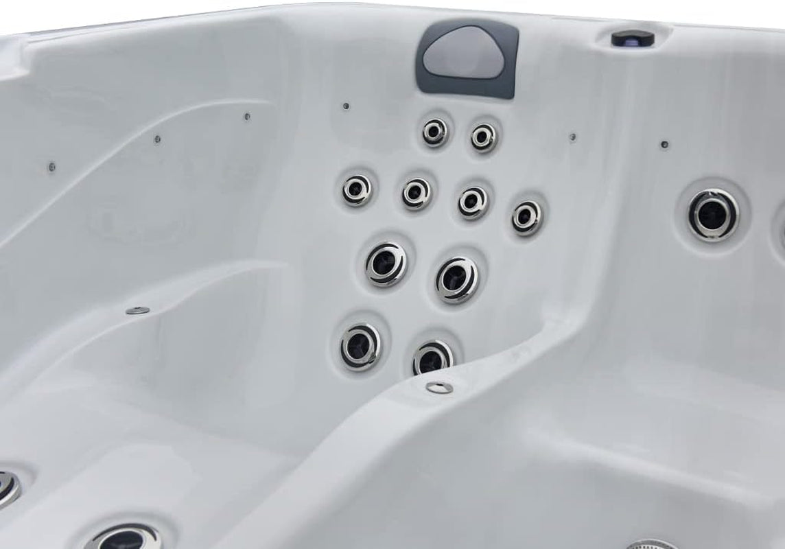 COSMO+ 6 SEAT HOT TUB 32AMP with LOUNGER AMERICAN BALBOA SPA MUSIC LIGHTS