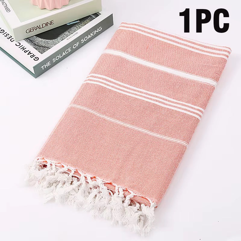 100X180Cm Turkish Sports Sauna Bath Towel with Tassel Soft Terry Cloth Adult Beach Extra Large Women Winter Scarf