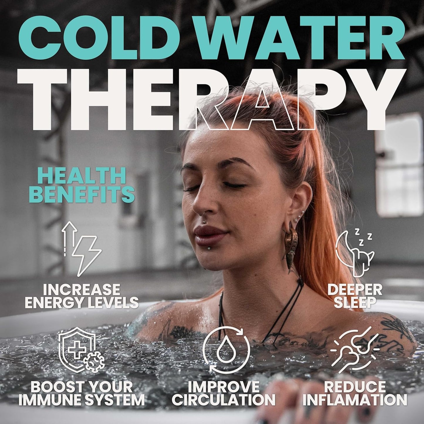 Ice Bath POD PRO Barrel | Reinforced Inflatable Wall Cold Plunge Tub | 450L Full Body Water Plunge | Air Gap Insulation Technology | Thermo Lid | Easy Instilation