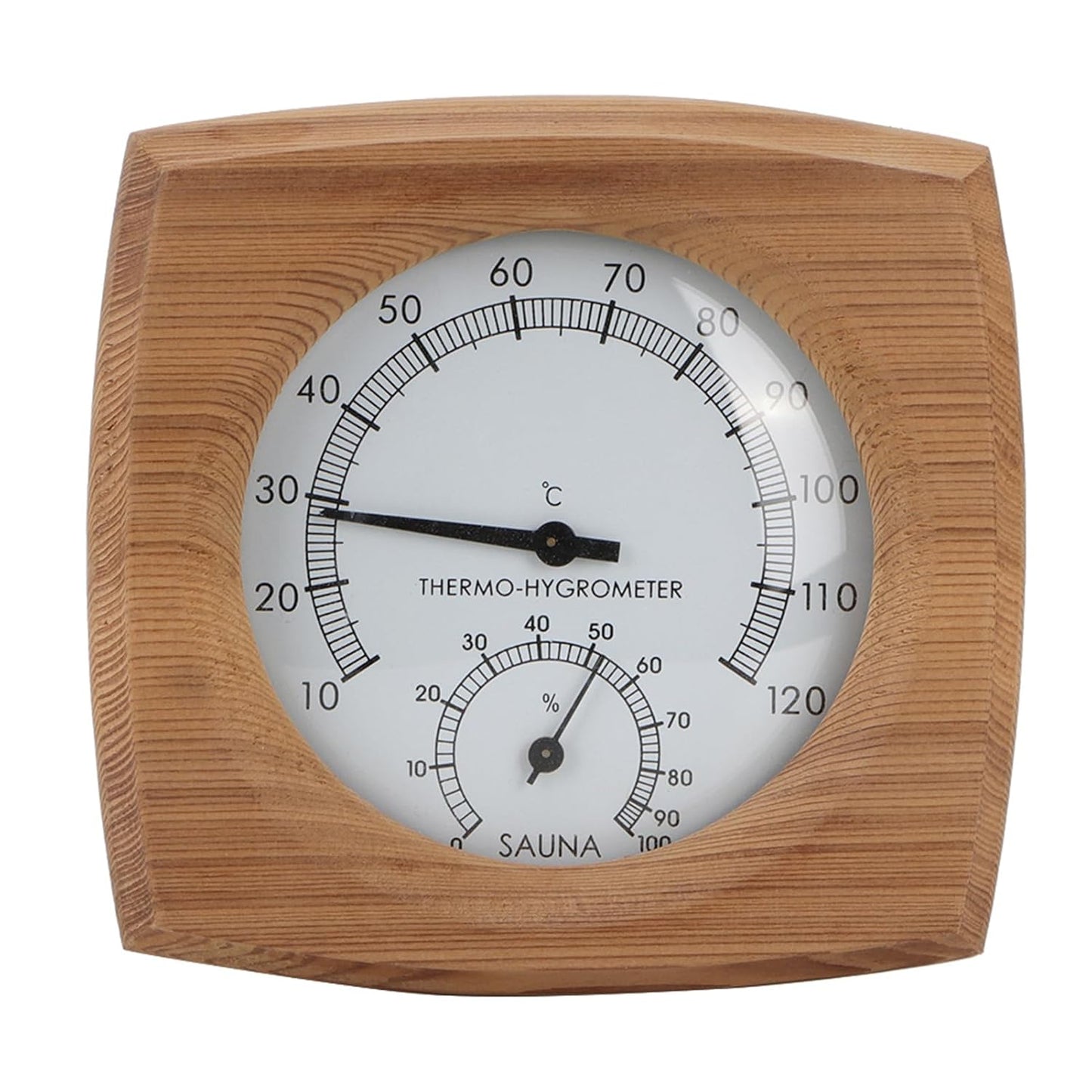 2-In-1 Sauna Room Thermometer, Sauna Thermometer and Hygrometer, Wooden Sauna Thermometer, Sauna Accessories, for Steam Room Sauna Room
