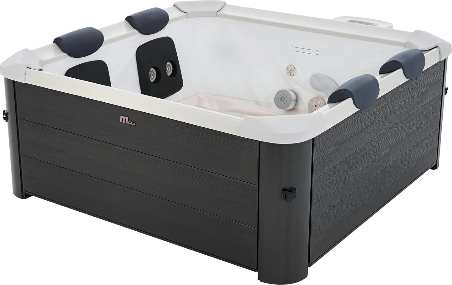 Oslo Hot Tub with Wi-Fi Control LED Lighting Hydrotherapy Jets and Cover Included - Portable Modular 13AMP Plug and Play
