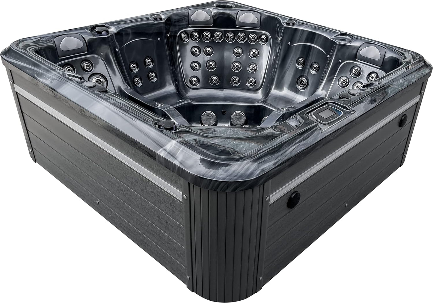 MANHATTAN Luxury 6 Seat Twin Lounger Hot Tub Spa 32Amp