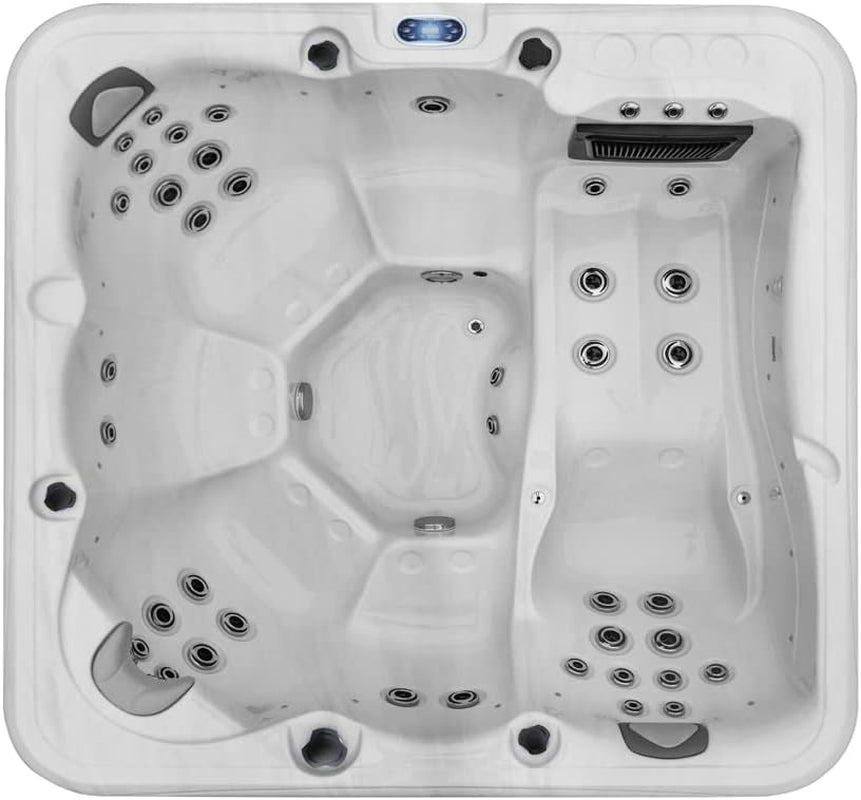 COSMO+ 6 SEAT HOT TUB 32AMP with LOUNGER AMERICAN BALBOA SPA MUSIC LIGHTS