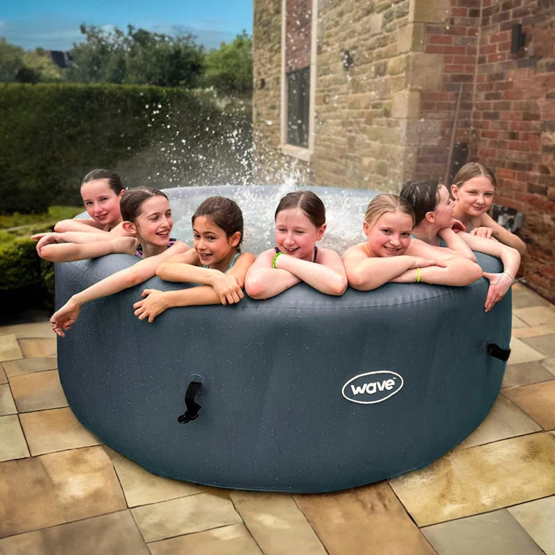 Alvarenga 6 Person - Person 130 - Jet Polyvinyl Chloride (PVC) round Inflatable Hot Tub