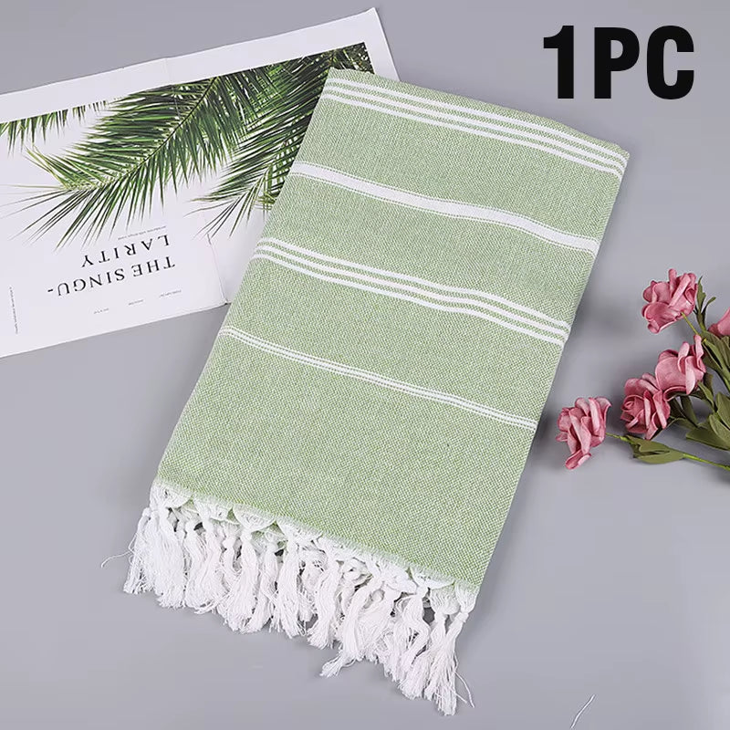 100X180Cm Turkish Sports Sauna Bath Towel with Tassel Soft Terry Cloth Adult Beach Extra Large Women Winter Scarf