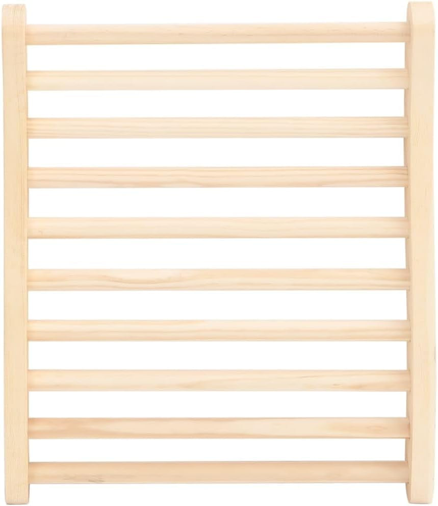 Solid Wood Pine S-Shape Sauna Backrest Wooden Bench