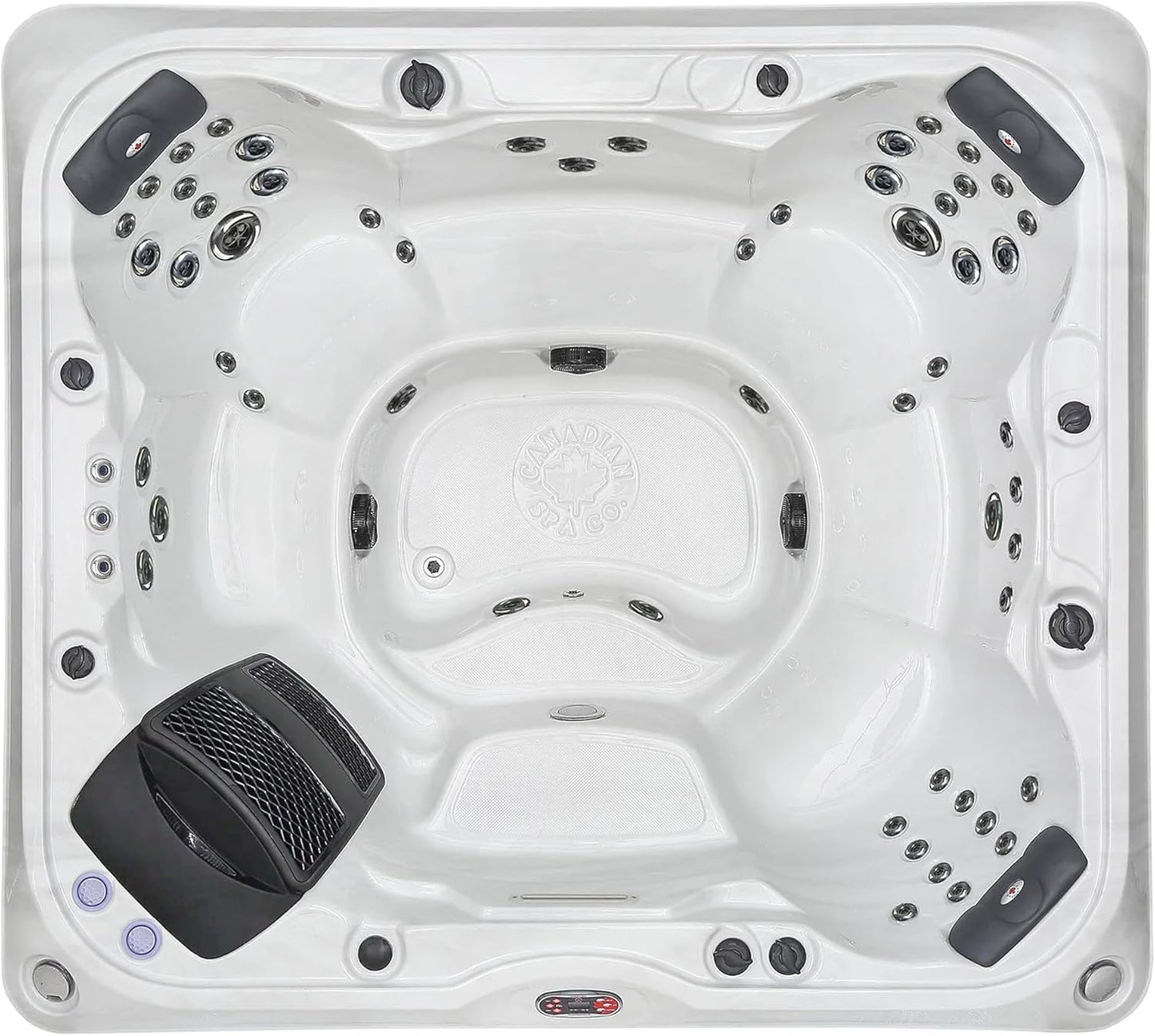 Kingston SF 7-Person Outdoor Hot Tub - Winter Ready with LED Lighting, Built-In Speaker System, Aromatherapy Feature, and Insulated Cover