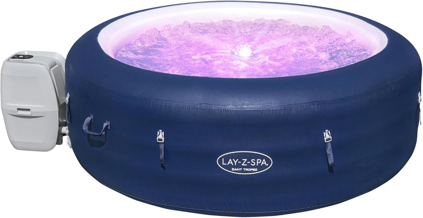 Saint Tropez Hot Tub with 120 Airjet Massage System with Floating LED Light. Includes Optional Wi-Fi Control with Alexa & Google Assistant. 4-6 Person, Exclusive to Amazon