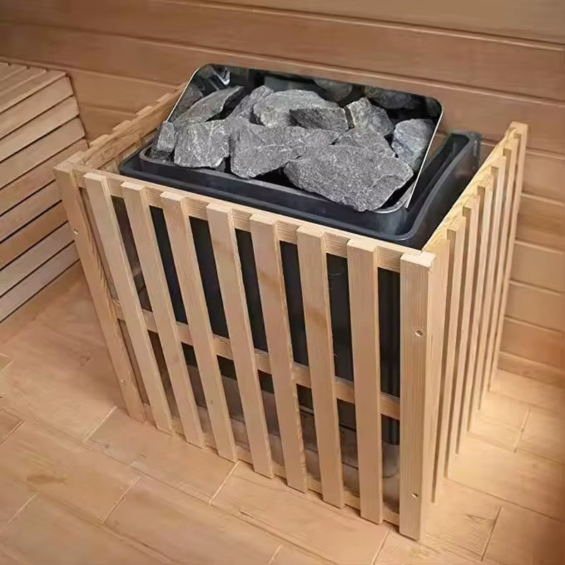 Wooden 6-Person Deluxe Steam and Infrared Combination Sauna High-Quality Indoor Leisure, Entertainment and Relaxation Sauna