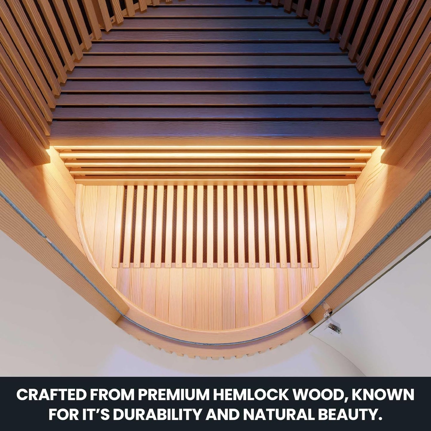 Sauna PRO™ Infrared Home Sauna | Premium Hemlock Wood | Compact Design | Far-Infrared Technology | LCD Touch Controls | Scandinavian Style | Deep Muscle Recovery & Detox | Indoor Personal Sauna