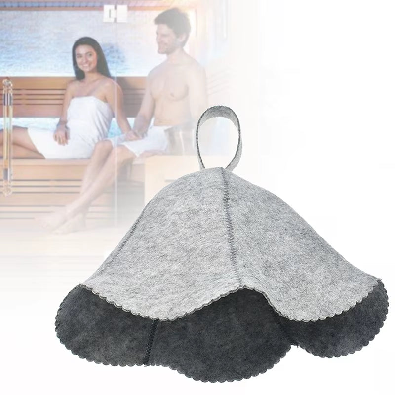 Felt Head Protection Bath anti Heat Free Size Russian Style Shower Cap Sauna Hat Bathroom Accessories Товары Для Ванны כובע רחצה