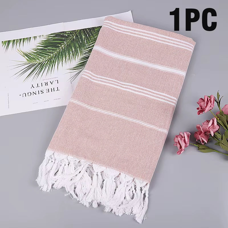 100X180Cm Turkish Sports Sauna Bath Towel with Tassel Soft Terry Cloth Adult Beach Extra Large Women Winter Scarf