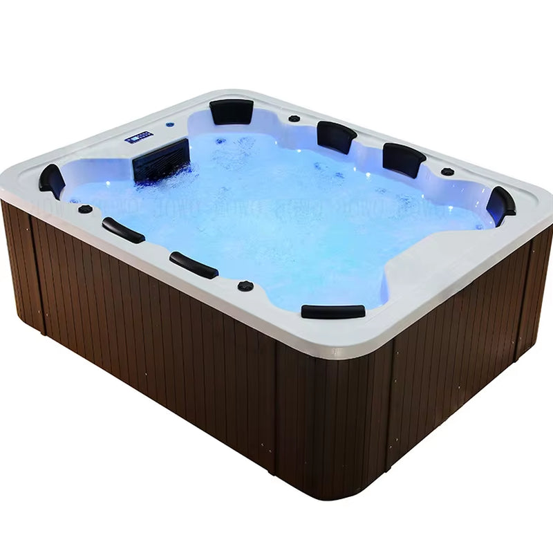 Large Outdoor Spa Hot Tub,Constant Temperature Heating Massage Hydrotherapy Bathtub,Multi-Person Garden Acrylic Swimming Pool