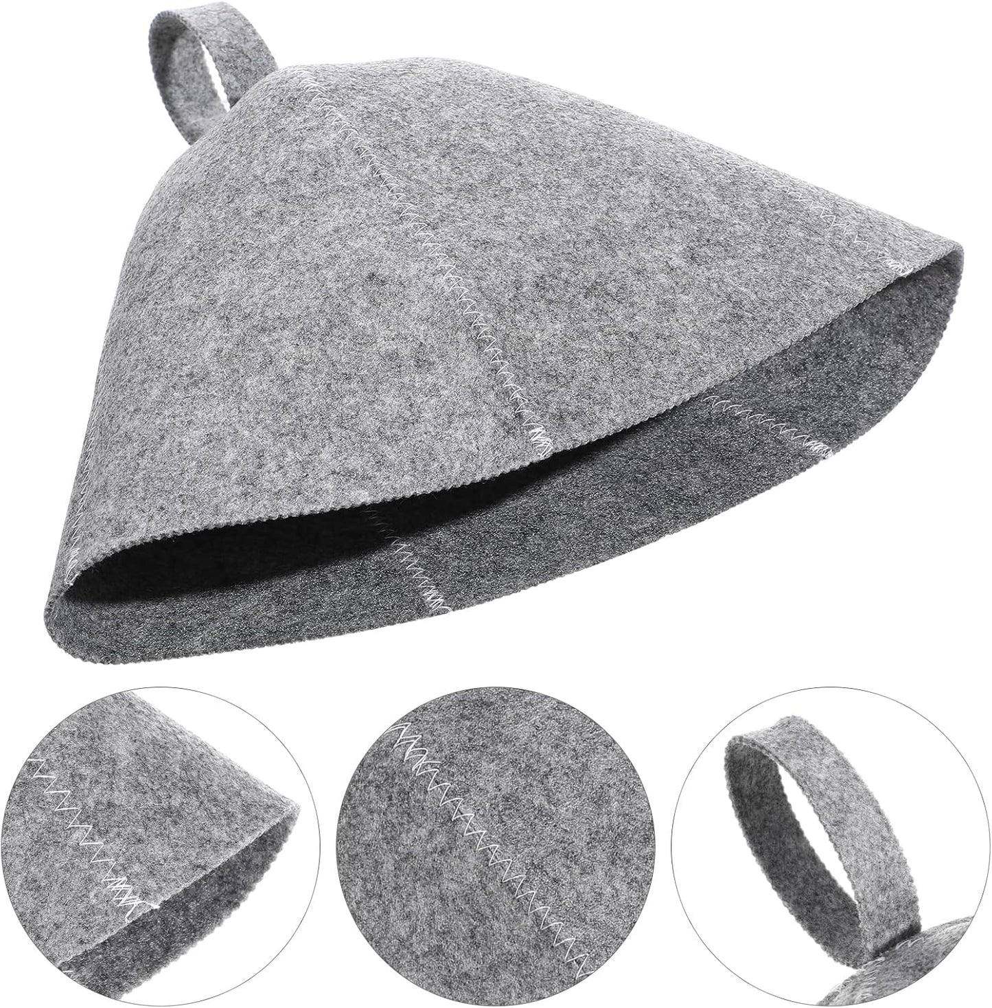 2Pcs Original Wool Sauna Hat for Women and for Men Natural Felt Russian Bath Hat Vaporarium Hat Bath Accessories for Sauna on the Street Steam Room