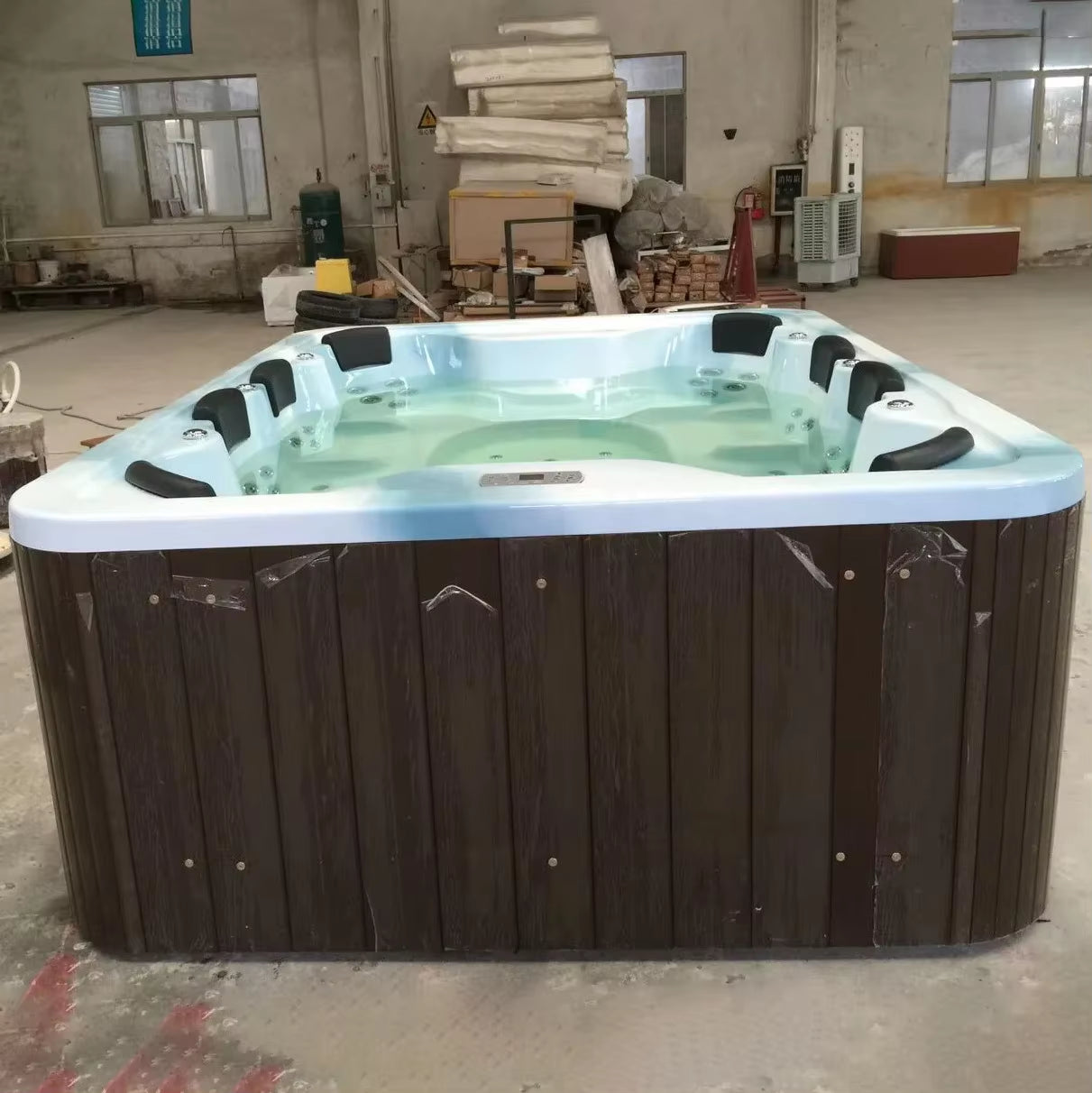 Large Outdoor Acrylic Spa Hot Tub,Multi-Person Home Swimming Pool,Constant Temperature Heating Massage Hydrotherapy Bathtub