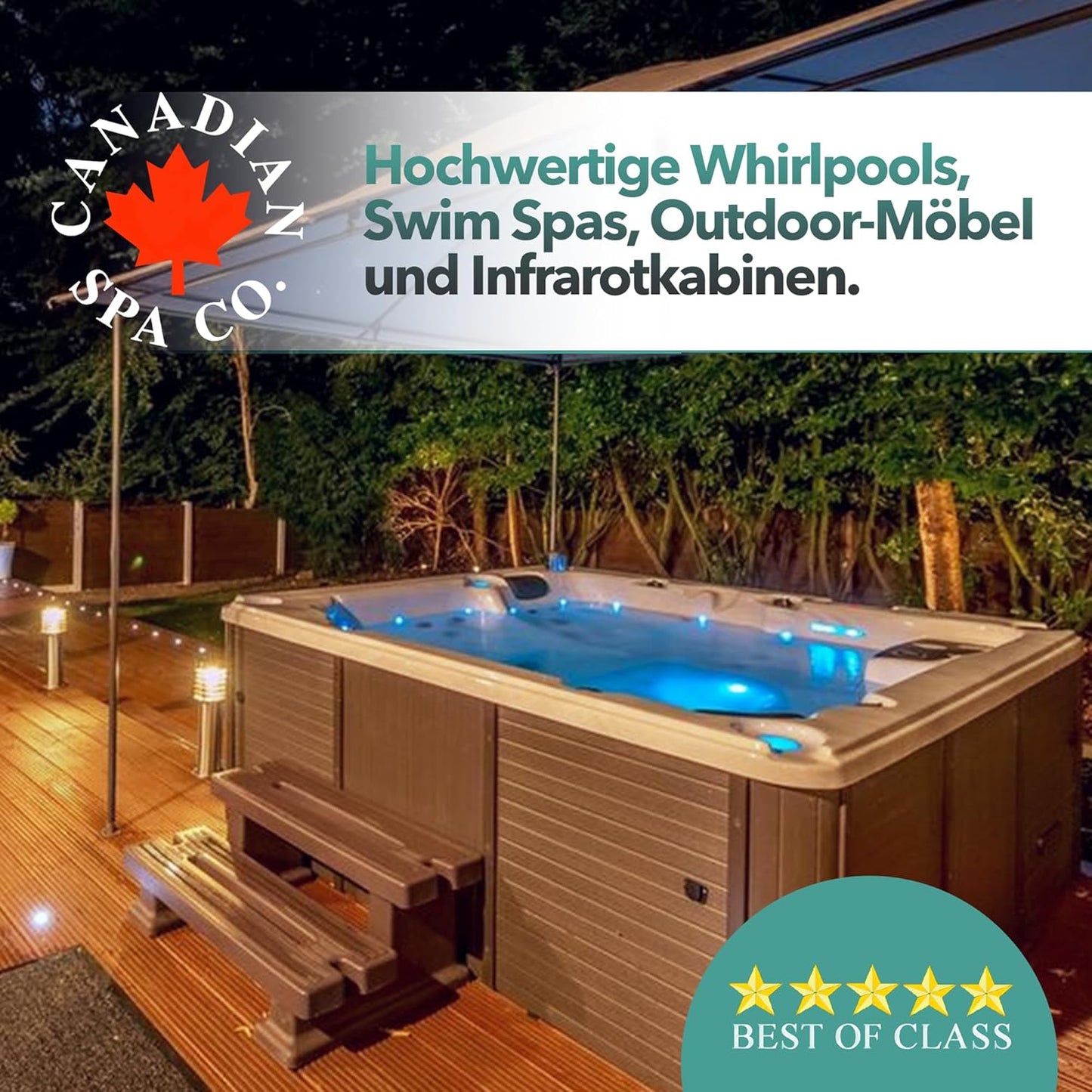 Kingston SF 7-Person Outdoor Hot Tub - Winter Ready with LED Lighting, Built-In Speaker System, Aromatherapy Feature, and Insulated Cover