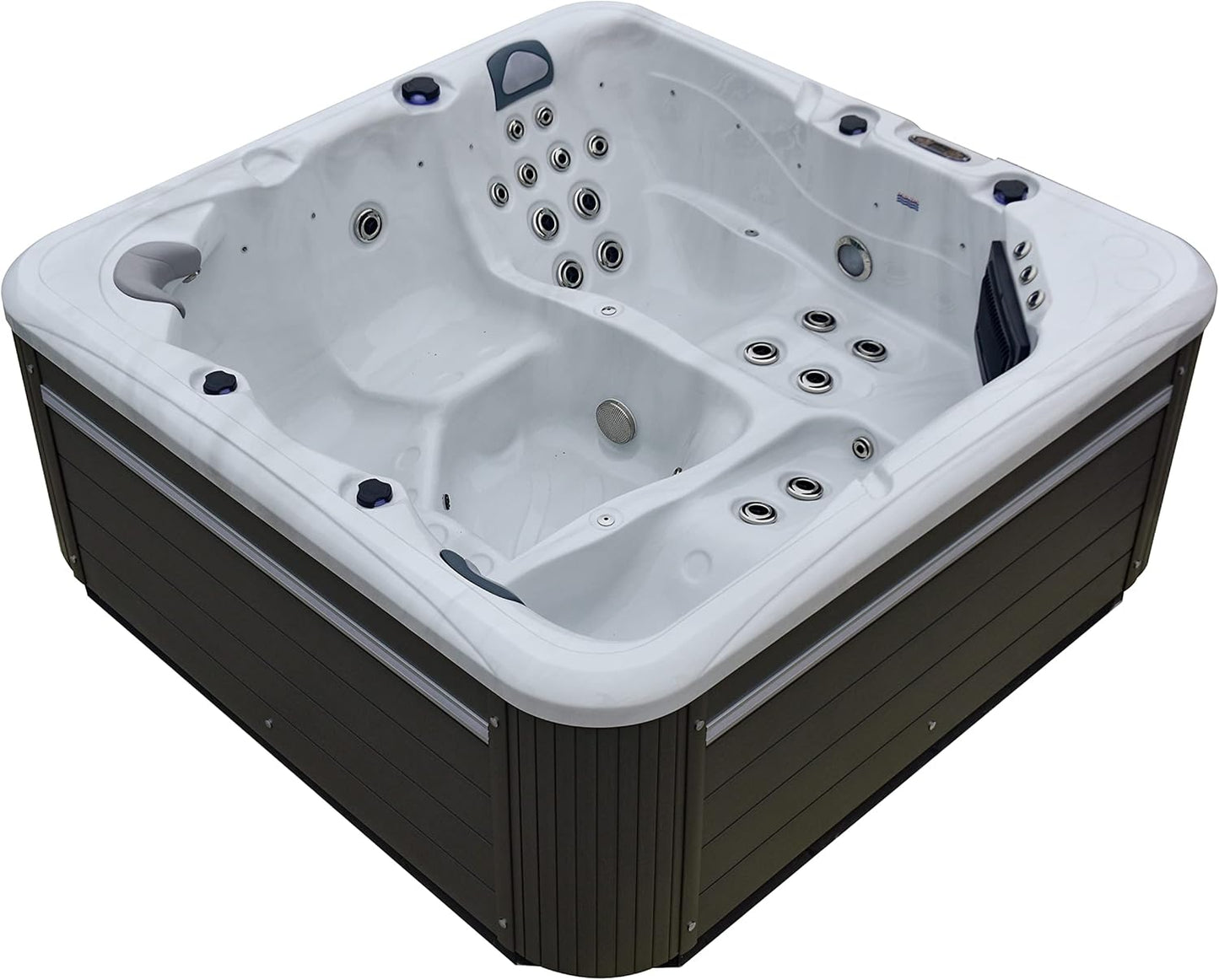 MAYA+ 5 SEAT HOT TUB 32AMP TWIN LOUNGER AMERICAN BALBOA MUSIC LIGHTS