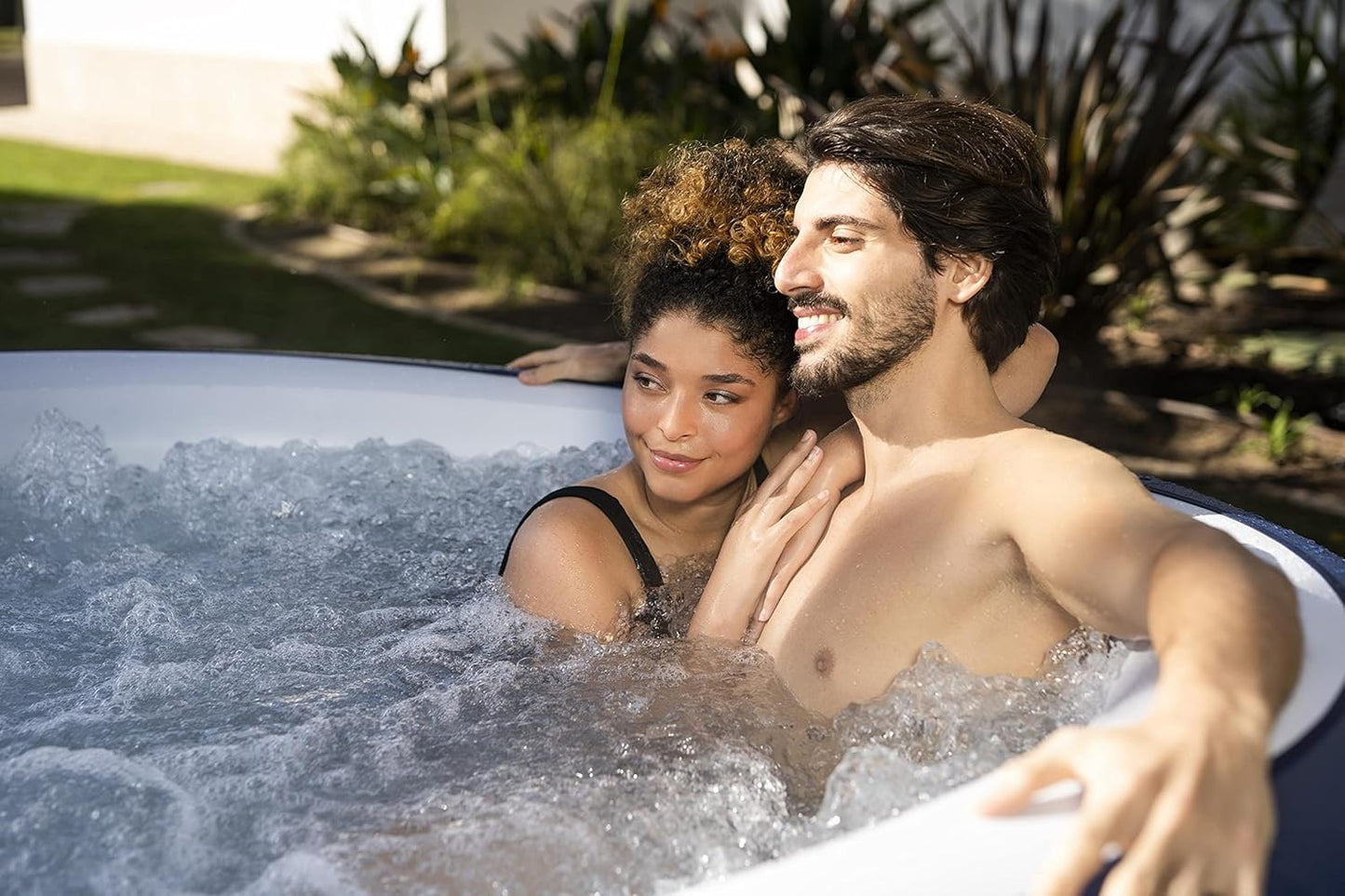 Saint Tropez Hot Tub with 120 Airjet Massage System with Floating LED Light. Includes Optional Wi-Fi Control with Alexa & Google Assistant. 4-6 Person, Exclusive to Amazon